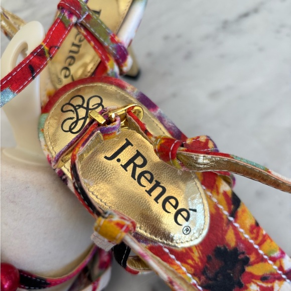 J.Renee Multicolor Floral Sandals with Embellishments - Picture 9 of 9